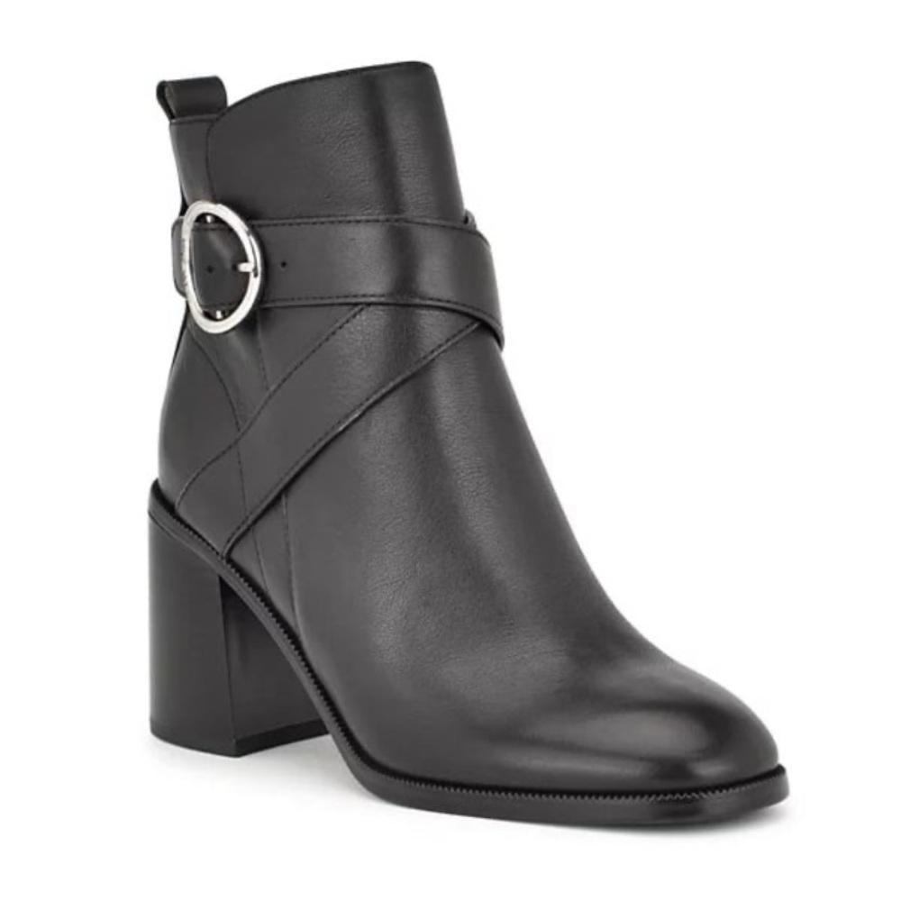 Nine West Women's Needyou Round Toe Block Heel Dress Booties Size 7 M